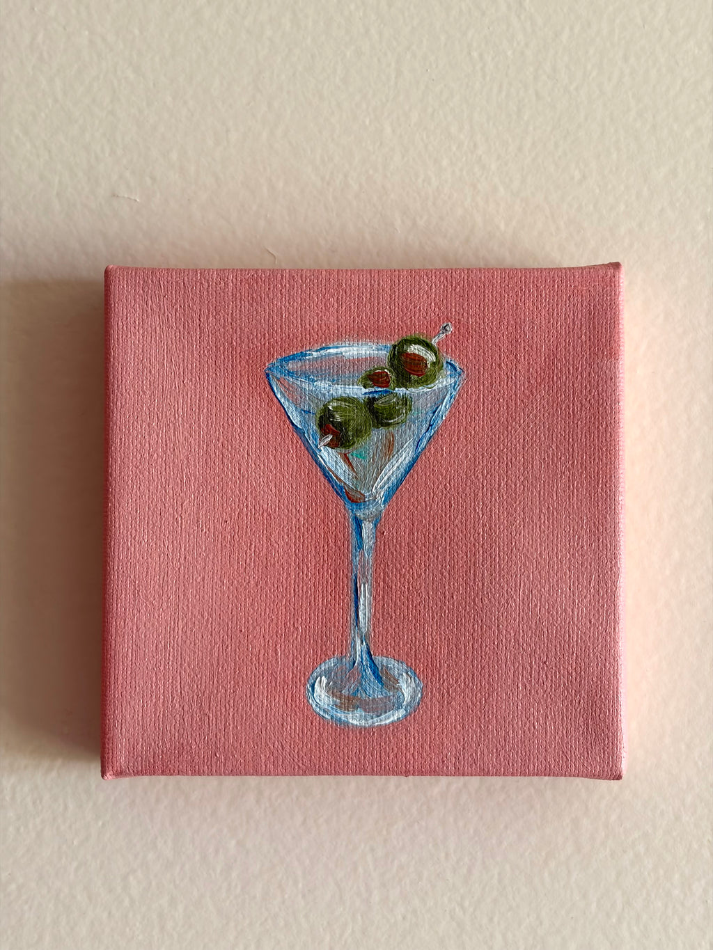 hand-painted original oil painting on canvas 4x4 inch