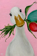 hand-painted girly goose original fine art print bytalazen